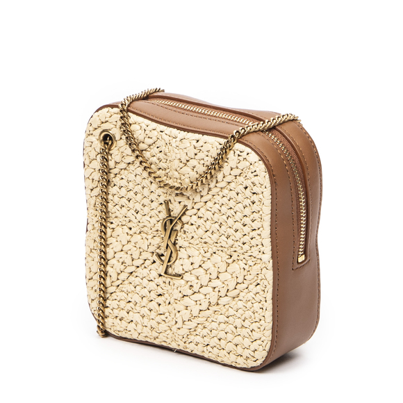 Yves Saint Laurent Jamie Mini Cube Raffia Crossbody - Picture 7 of 8